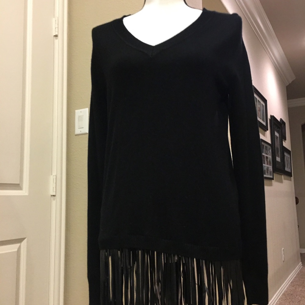 CENTRAL PARK WEST - Sweater with faux leather fringe